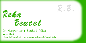 reka beutel business card